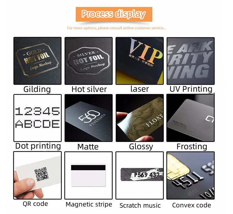 Custom Wholesale Programmable RFID Black Business Card NFC ID/IC Metal Cards