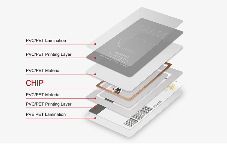 Free Sample Customized ISO 14443A Hf RFID F08 1K Chip Smart Card