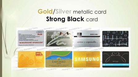 プラスチックVIPカード、ギフトカード、PVCロイヤルティカード、ゴールデンシルクスクリーン印刷/ゴールデンホットスタンピング/ゴールデンレーザー印刷